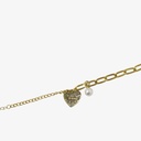 Pulsera con dije de corazón "Moderna"
