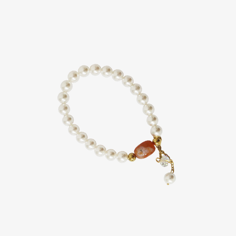 Pulsera de perlas "Rubí"