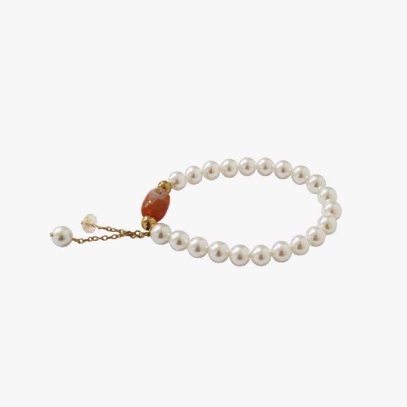 Pulsera de perlas "Rubí"