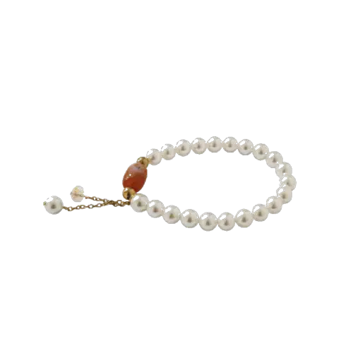 Pulsera de perlas "Rubí"