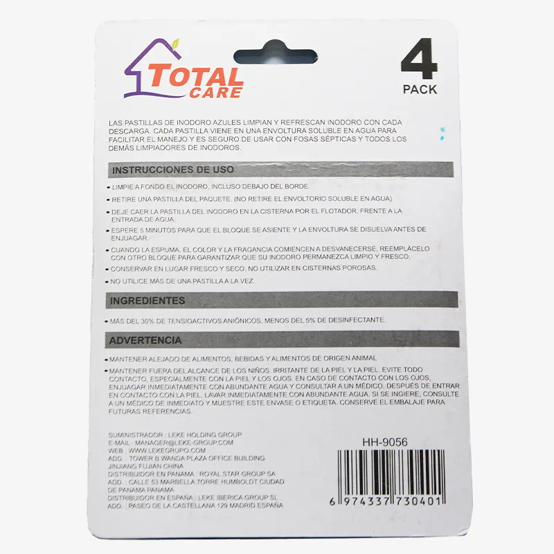 Set de 4 pastillas desinfectantes