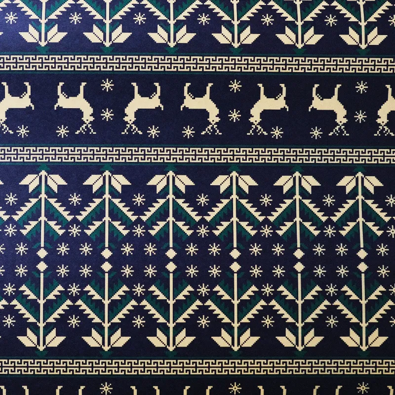 Papel de regalo para celebraciones (tápiz arce navideño) (PZ041)