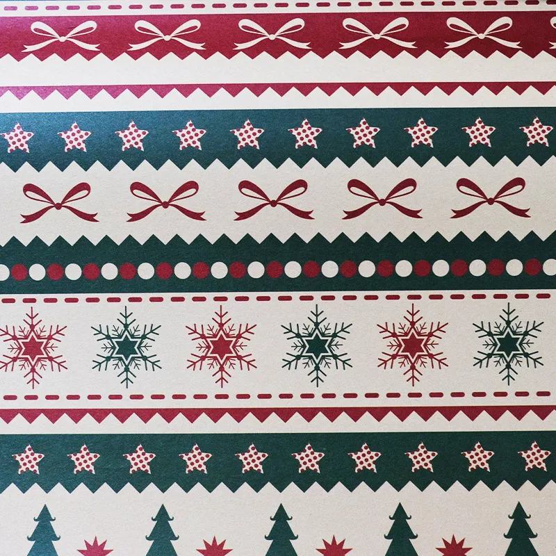 Papel de regalo para celebraciones (tápiz con árboles y estrellas) (PZ041)