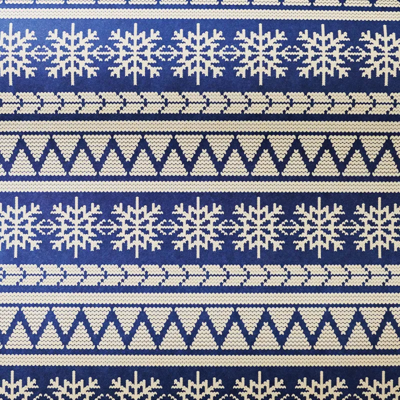  Papel de regalo para celebraciones (tápiz con copos de nieve)(PZ041)