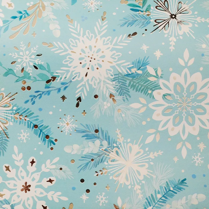 Papel de regalo celebraciones (Copas de Nieve y ramas)(PZ018)