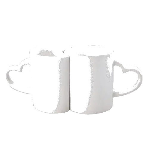 Taza Blanca (Pareja con asa corazón)