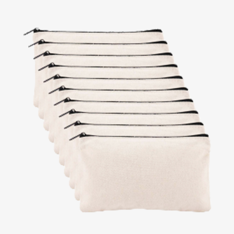 Bolsa de Lona con Cremallera de Polyester y Algodón para Sublimación