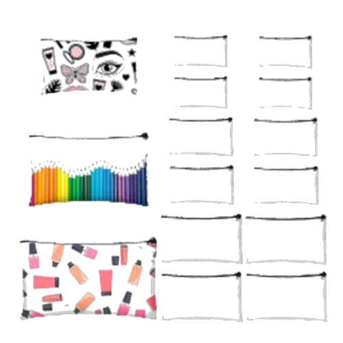 Bolsa de Lona con Cremallera de Polyester y Algodón para Sublimación