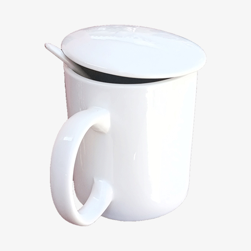 Taza Blanca de 11 OZ Con Asa y Cuchara para Sublimación