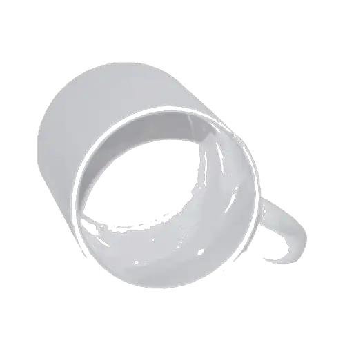 Taza blanca de ceramica