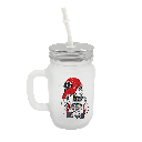 Mason Jar de vidrio esmerilado15 oz con Asa y Absorbente para Sublimación