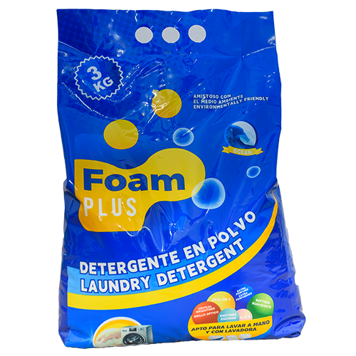 Detergente en Polvo Foam Plus (3 kg)