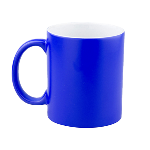 [NH13TF11AZ48] Taza 11 oz fluorescente de color  azul para sublimar
