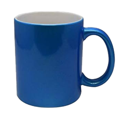 [NH13TP11AZ48] Taza 11 oz efecto espejo color azul