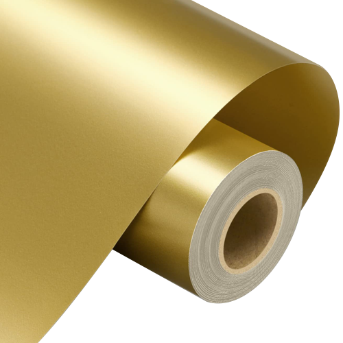[NH13VCAO60X50] Vinilo de corte adhesivo de color oro para rotulación 0,60m*50m,120gsm