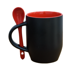 [NH13T11CICR48] Taza mágica con cuchara 11 oz con color interior rojo