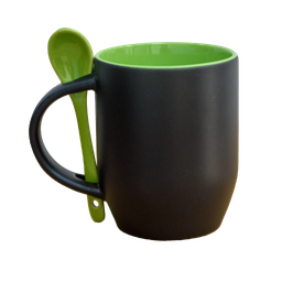 [NH13T11CICV48] Taza mágica con cuchara 11 oz con color interior verde