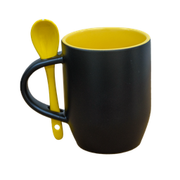 [NH13T11CICM48] Taza mágica con cuchara 11 oz con color interior amarillo