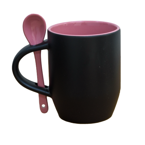 [NH13T11CICRS48] Taza mágica con cuchara 11 oz con color interior rosado