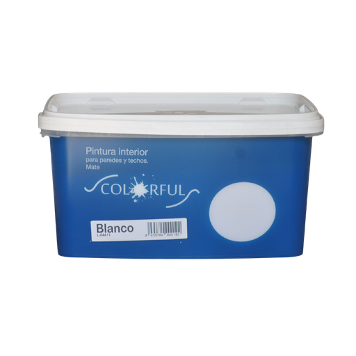 [NH0314901004] PINTURA INTERIOR MATE BLANCO (4L) Marca Colorful