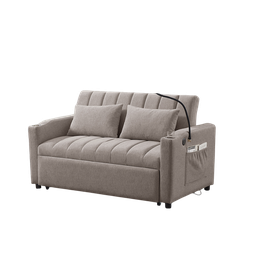[NH12SC2P2] Sofá cama 2 plazas (Gris claro)