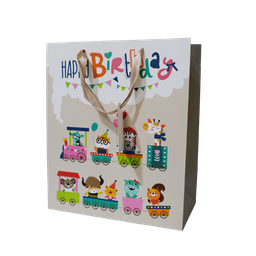 [NH09BPJ250] Bolsa de regalos de tren de animales (grande) ZD008A