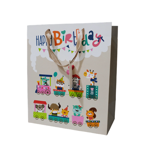 [NH09BPJ250] Bolsa de regalos de tren de animales (grande) ZD008A