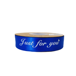 [NH09C150AZ] Cinta de satén JUST FOR YOU  CF8030 (2,5 cmx 50 yardas) Azul