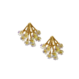 [NH09AC800] Aretes de piedras con Margaritas