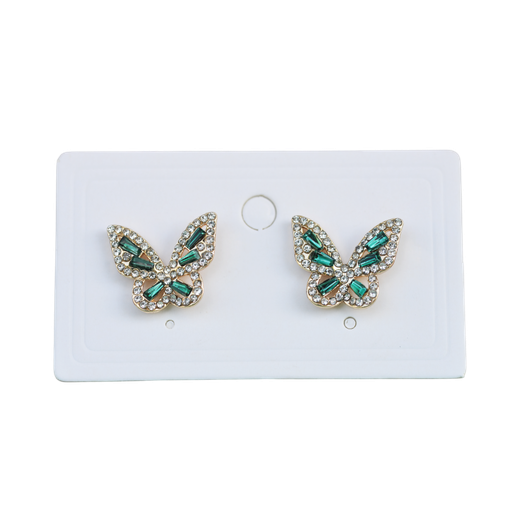 [NH09AG800] Aretes de esmeraldas Butterfly
