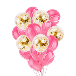 [NH09GRR500] Globos a juego (nubes rosa y doradas)