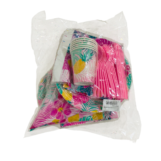 [NH09SAFB34] Set de artículos para fiesta  (temática tropical) 6 piezas