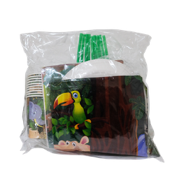 [NH09SAFA34] Set de artículos para fiesta (temática jungla) 10 piezas