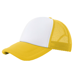 [NH13GBAM] Gorra verano unisex estilo béisbol ajustable de poliéster | rejilla con visera curva (amarillo)