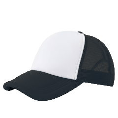 [NH13GBNG] Gorra Verano Unisex Estilo Béisbol Ajustable de Poliéster | Rejilla con Visera Curva (Negro)