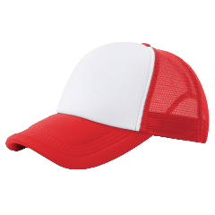 [NH13GBRJ] Gorra Verano Unisex Estilo Béisbol Ajustable de Poliéster | Rejilla con Visera Curva (Rojo)