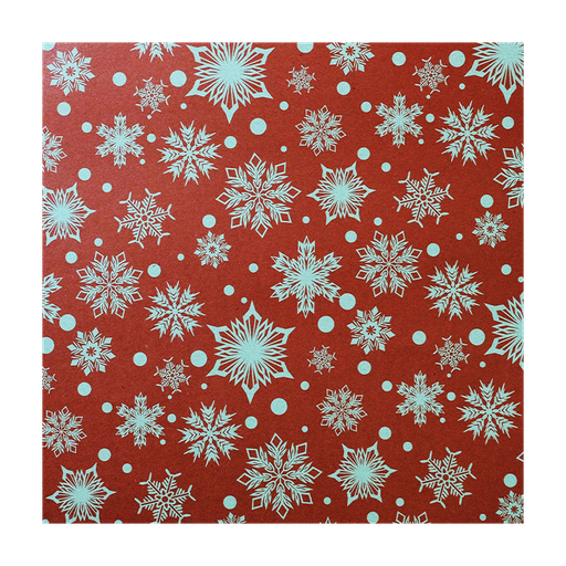 [NH09PECCN800CN]  Papel de regalo estilo navideño (Copos naranjas) (PZ039)