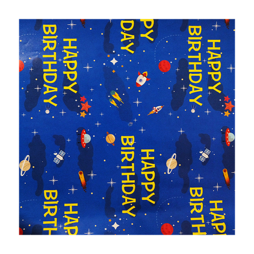 [NH09PEDAZ1000AH] Papel de regalo para cumpleaños (Azul Happy)(PZ098)