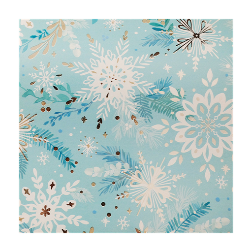 [NH09PEE1000CRAMA] Papel de regalo celebraciones (Copas de Nieve y ramas)(PZ018)