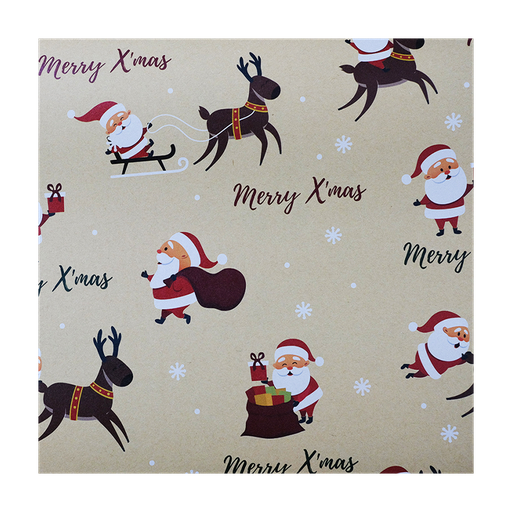 [NH09PEG800SXM] Papel de regalo celebraciones familiares (Santa merry X´MAS)(PZ043)