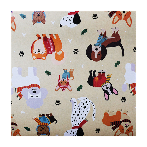 [NH09PEG800PERROS] Papel de regalo celebraciones familiares (perros)(PZ043)