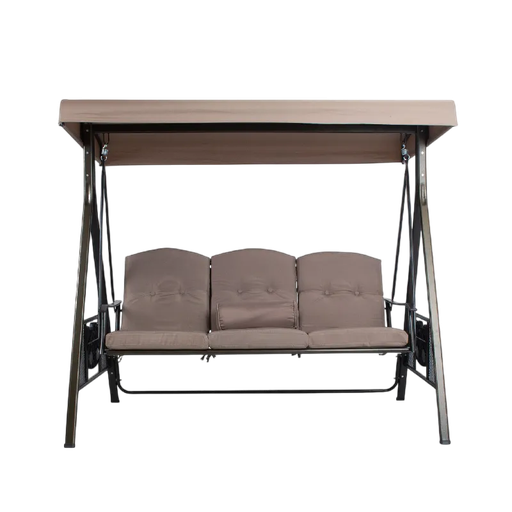 [NH10SCC2M]  Silla columpio para jardín Beige 2*1.85*1.2m 